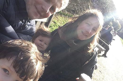 A mother with her two children
