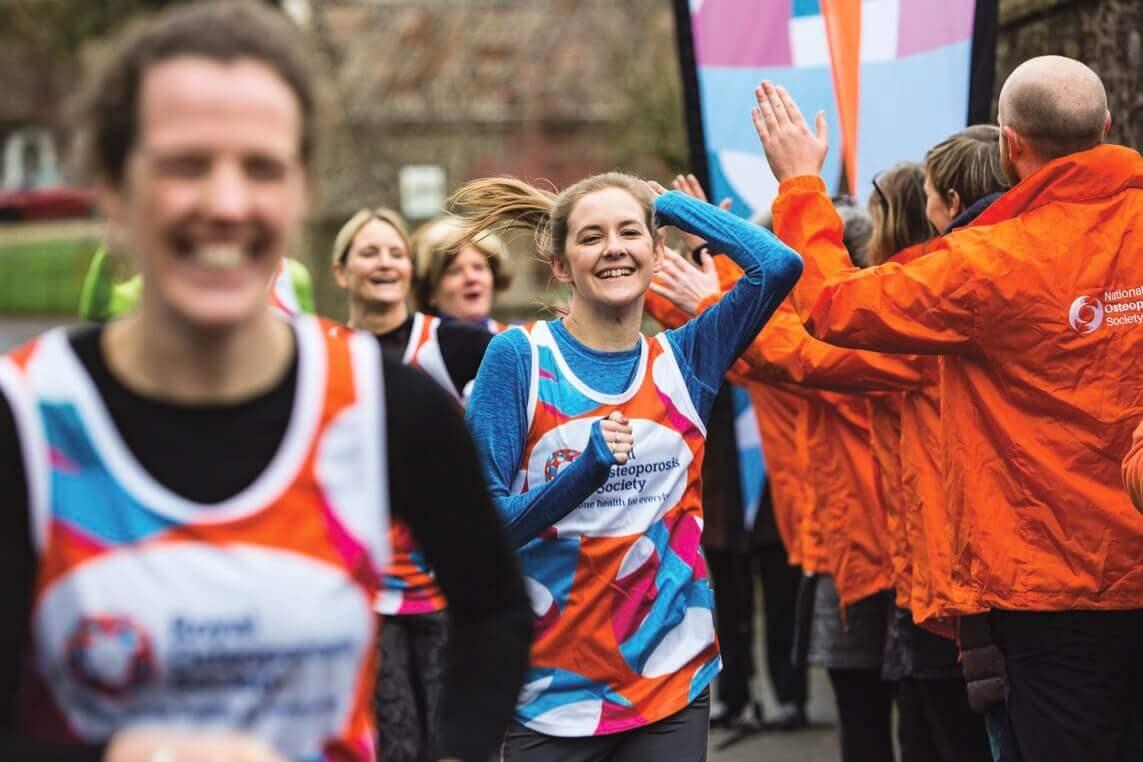 A woman running the London Marathon