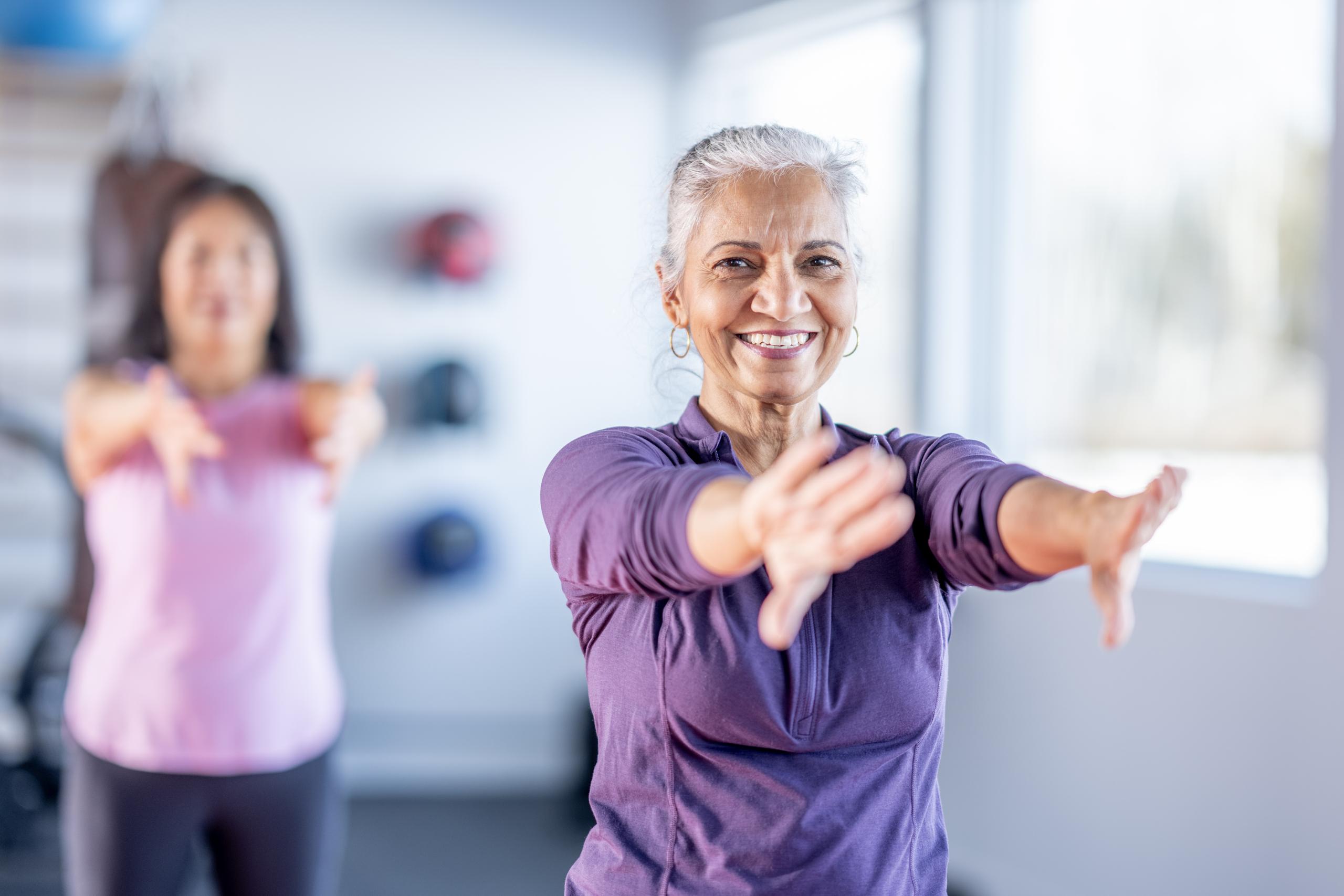 Woman at an exercise class