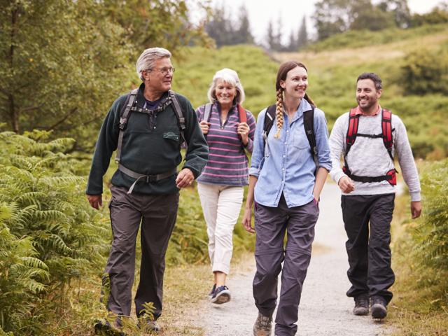Group of people on a walk